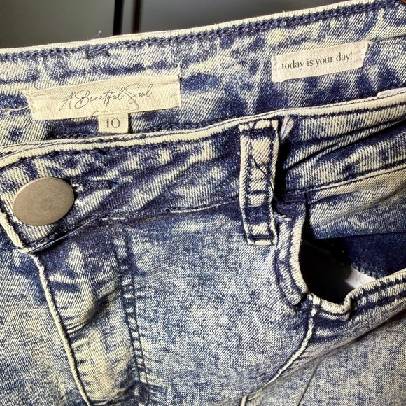 Y2K Acid Wash Flare Jeans - Picture 3 of 7